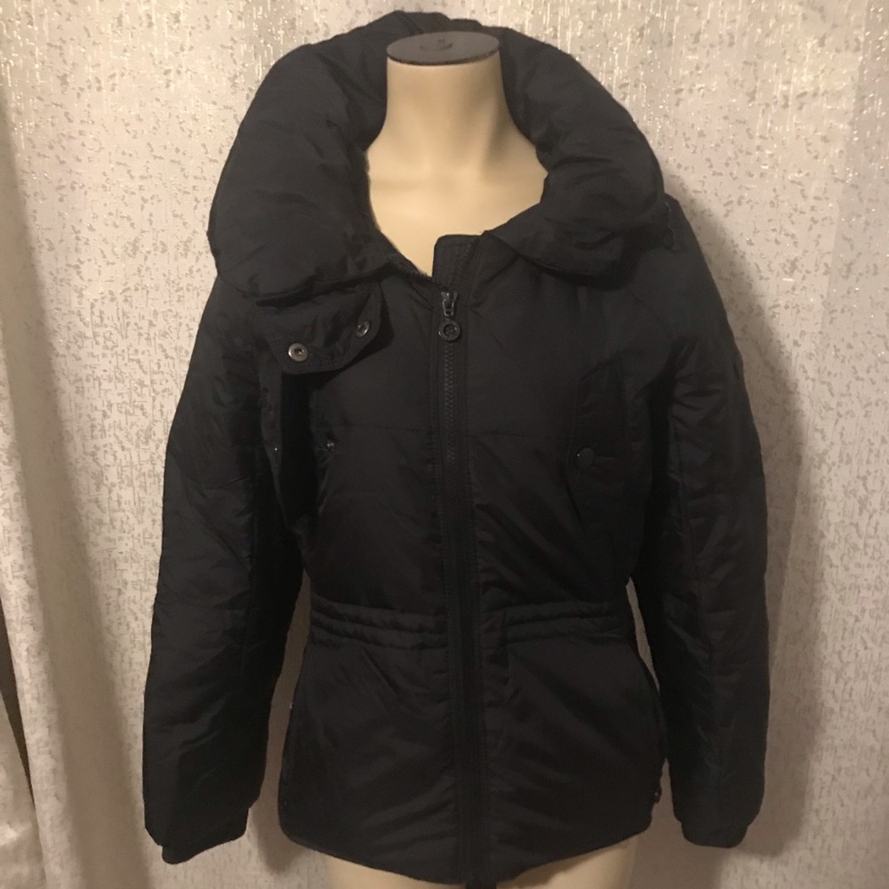 DKNY Black Down Coat, Small